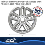 Coast2Coast Wheel Skin, 18 in, 5 Split Spokes, Chrome, Set Of 4 - IWCIMP370X