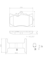 Brembo Brake Pad, FMSI Number D870-7745, Ceramic, Set Of 4 - P83058N