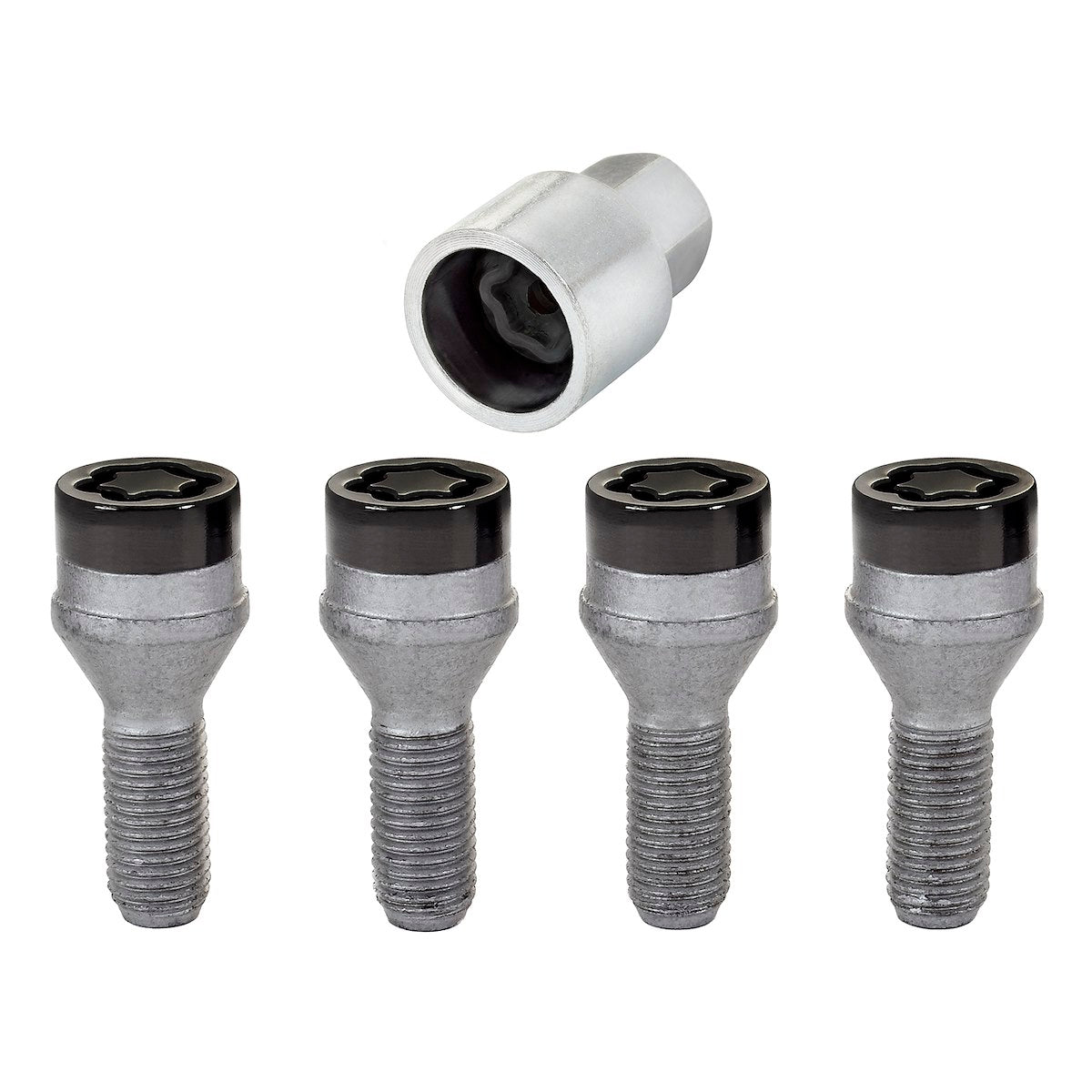 McGard Wheel Access Wheel Lock, 12 Millimeter x 1.25 Thread Size, 60 degree Conical, Acorn Lug Use With Steel/Aluminum Wheels, Pack of 4 - 27361