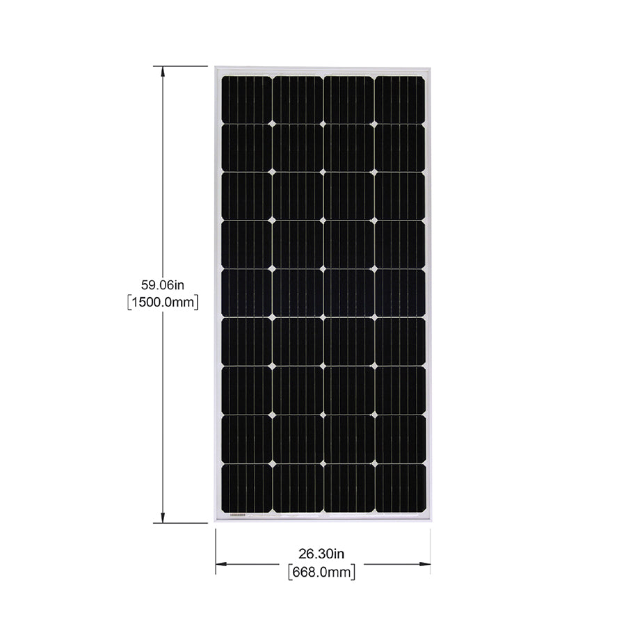 Go Power Solar Kit, 200 Watt/9.62 amp Charging Current, 59.1 in Length x 26.3 in Width x 1.58 in Thickness - OVERLANDER-E