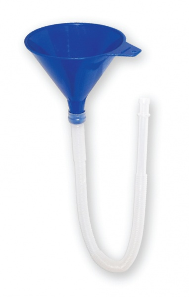 WirthCo Funnel, 5 in Top Opening, 1/2 in Bottom Spout Inside Diameter x 21 in Spout Length, 1 Pint Capacity - 32832