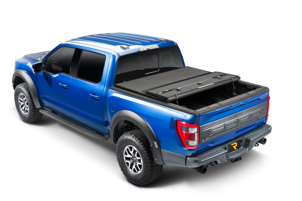 Extang Tonneau Cover, 2 Folds/3 Panels, Textured Black, 1 in Thick EnduraShield Panels With Aircraft-Grade Aluminum Frame - 88488