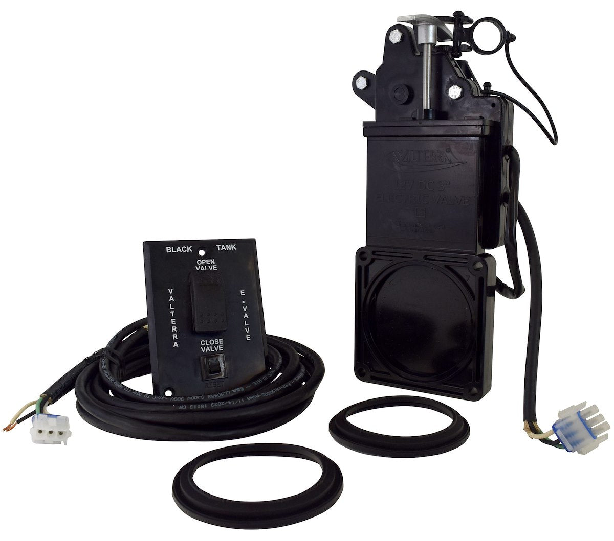 Valterra Sewer Waste Valve, For RV Black And Gray Water System, 12 V/1.7 amp Motor, 3 in Waste Valve - E1003NEVP