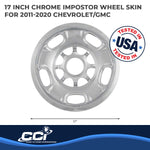 Coast2Coast Wheel Skin, 17 in, 5 Spokes, Chrome, Set Of 4 - IWCIMP84X