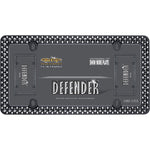 Cruiser License Plate Frame, Powder Coated Frame With Chrome Plated Inserts, Glossy Black - 58153