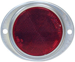 Peterson Manufacturing Reflector, Red Lens, 3 in Round, Aluminum Housing - V472R