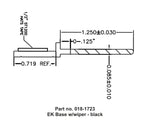 AP Products Slide Out Seal, EK Base Seal With 1-1/4 in Wiper, 1/4 in Thickness x 2 in Width x 35 ft Length, Black - 018-1723