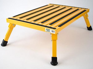 Safety Step Step Stool, 24 in Width x 16 in Length x 8 in Height, 1000 lb Capacity, Aluminum - XL-08C-Y