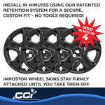 Coast2Coast Wheel Skin, 17 in, 5 Spokes, Gloss Black, Set Of 4 - IWCIMP420BLK
