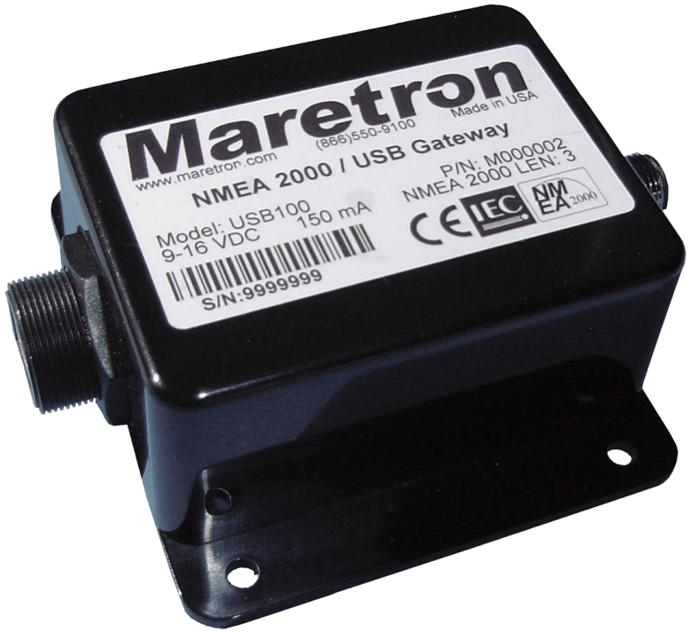 Maretron Marine Network Gateway, Black, 50 Milliampere Power Consumption, 9 To 32 V DC Operating Voltage - USB100-01