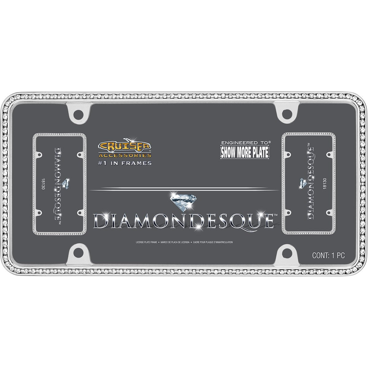 Cruiser License Plate Frame, Chrome Plated - 18130