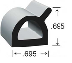 Clean Seal Slide Out Seal, 0.695 in Width x 0.695 in Thickness x 50 ft Length, Black - 5036H2-50