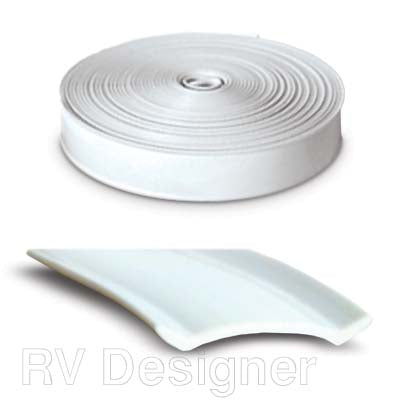 RV Designer Trim Molding Insert, 1 in Width x 25 ft Length, White - E361