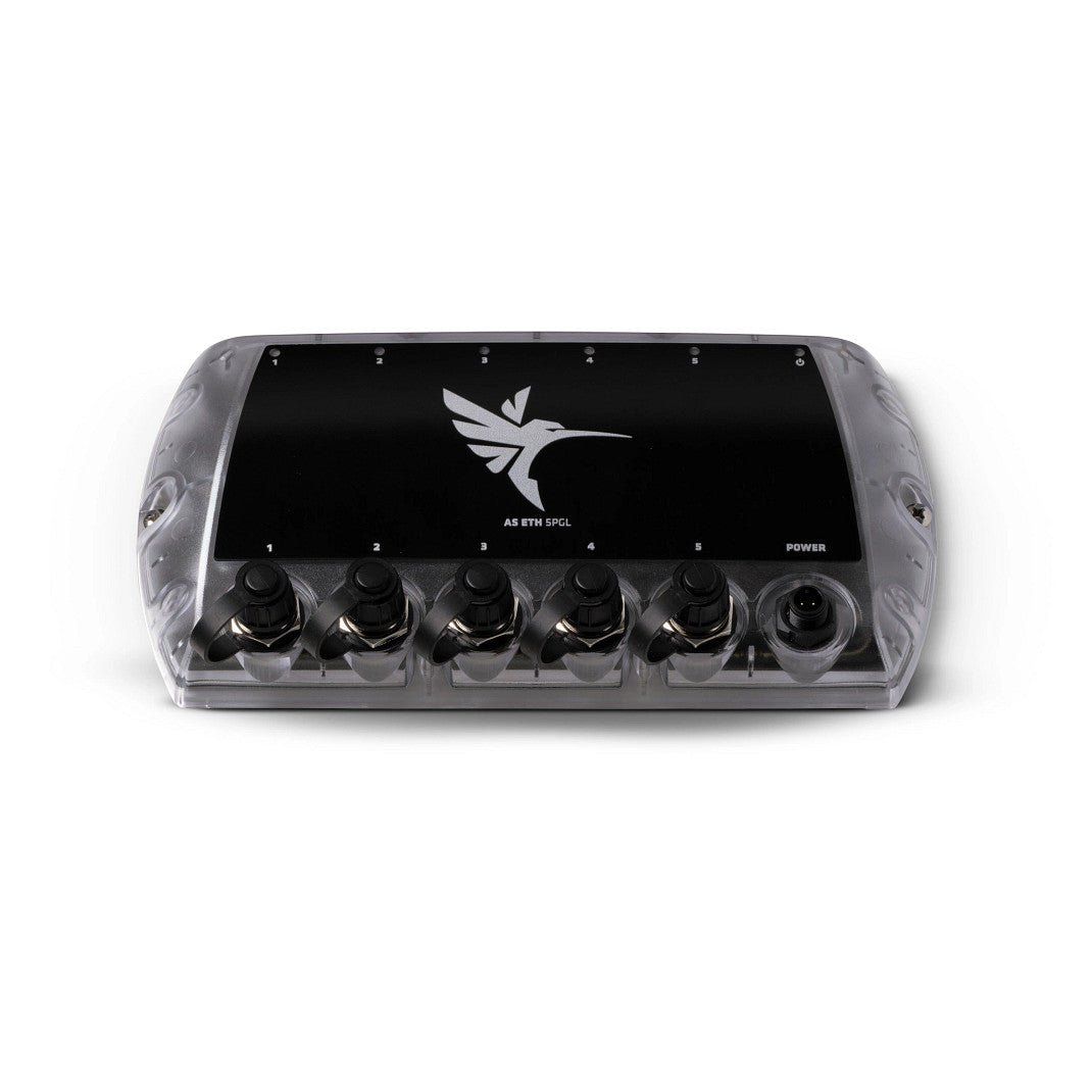 Humminbird Ethernet Hub, AS ETH 5PGL, 5 Ports, Black - 411850-1