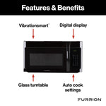 Furrion Microwave Oven, 1.5 Cubic ft Capacity, 900 Watts Cooking Power/1500 Watts Input Power, 120 V AC - FMCM15A-BL