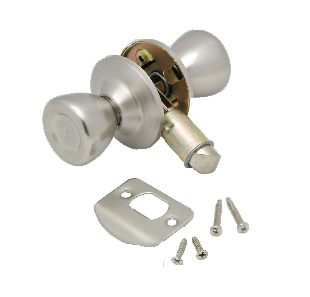 AP Products Entry Door Handle, Used As Either 3/8 in Or 2-3/4 in Backset, Stainless Steel - 013-203-SS