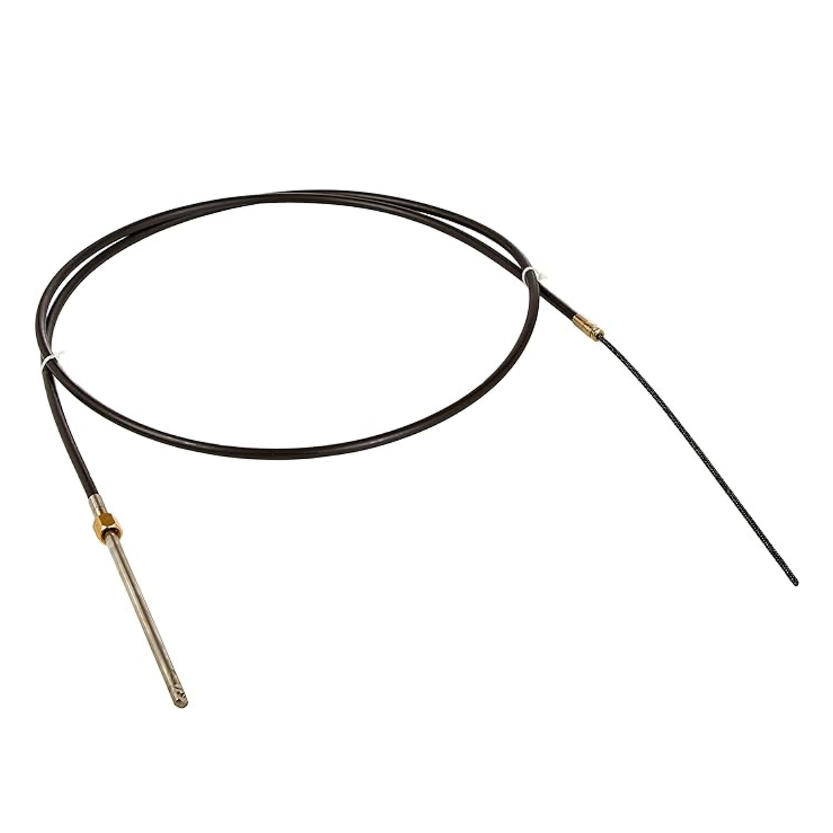 Uflex Boat Steering System Cable, 16 ft Length, Black, Stainless Steel Output End Fitting - M66X16