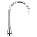 Dura Faucet Faucet, 12 in J-Spout, Chrome Polished/Plastic Body/Brass Spout, 2 Hole Application - DF-PK330HLH-CP