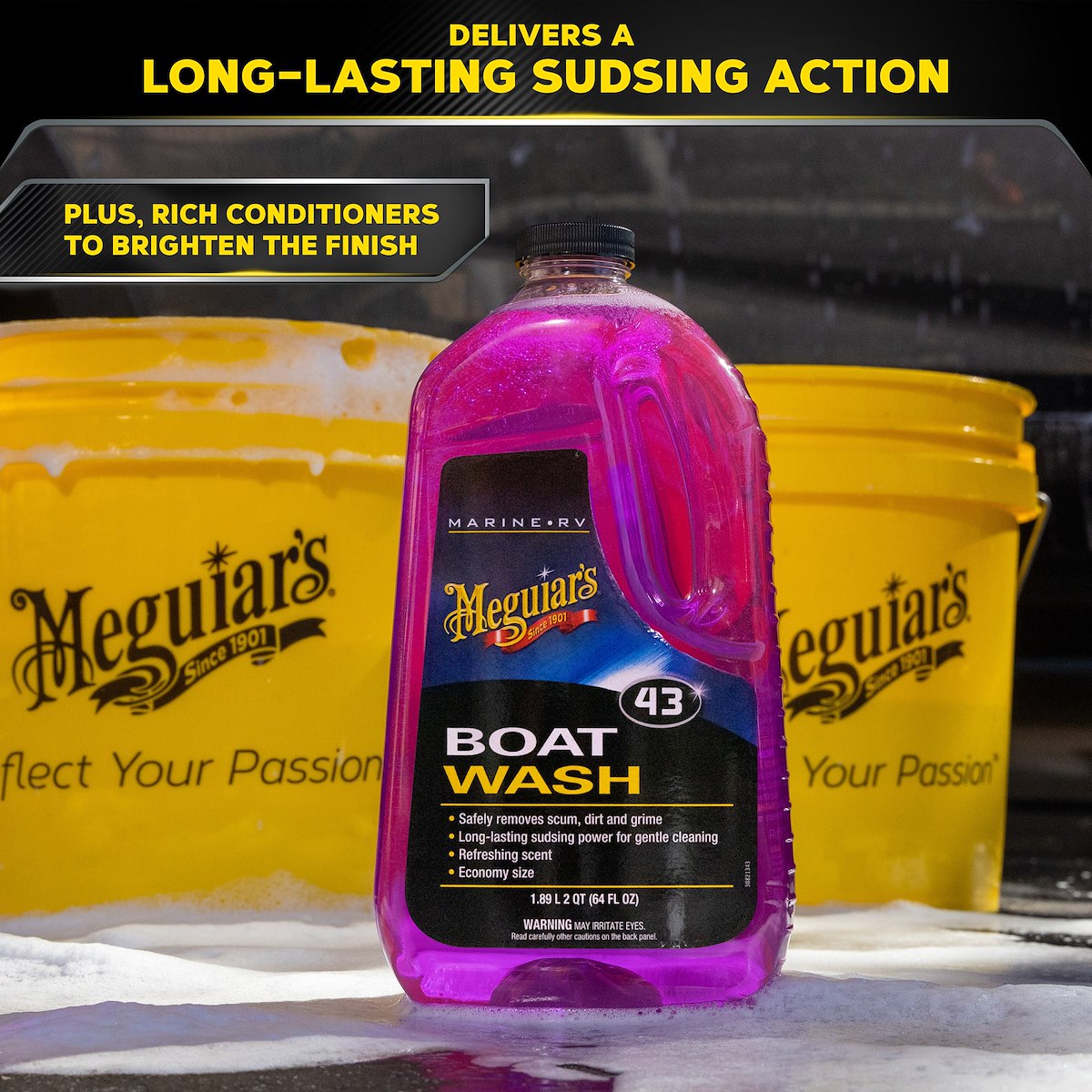 Meguiars Boat Wash, 64 oz Jug - M4364