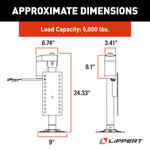 Lippert Leveling System Component, Hall Effect Jack For Ground Control 3.0 System, 5000 lb Capacity - 305339