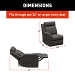 Lippert Chair, Heritage Theater Series, 27-1/2 in Width x 35 in Depth x 39 in Height Overall, 64 in Reclining Depth - 2024044107