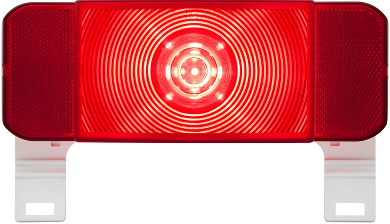 Optronics Trailer Light, LED, 8-5/8 in Length x 5 in Width x 2-1/4 in Depth, With 3 LED License Plate Illuminator And Mounting Bracket - RVSTLB61FS