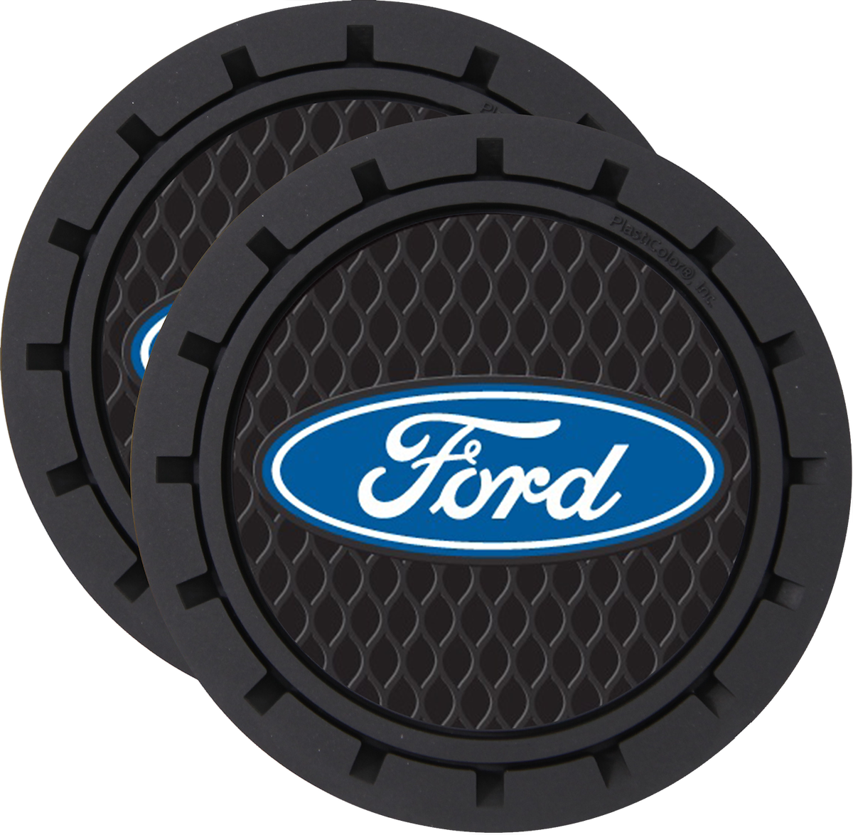 Plasticolor Beverage Coaster, Black, Set Of 2 - 000651R01
