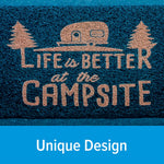 Camco Door Mat, Blue, 29 in Width x 17-1/4 in Length - 53201
