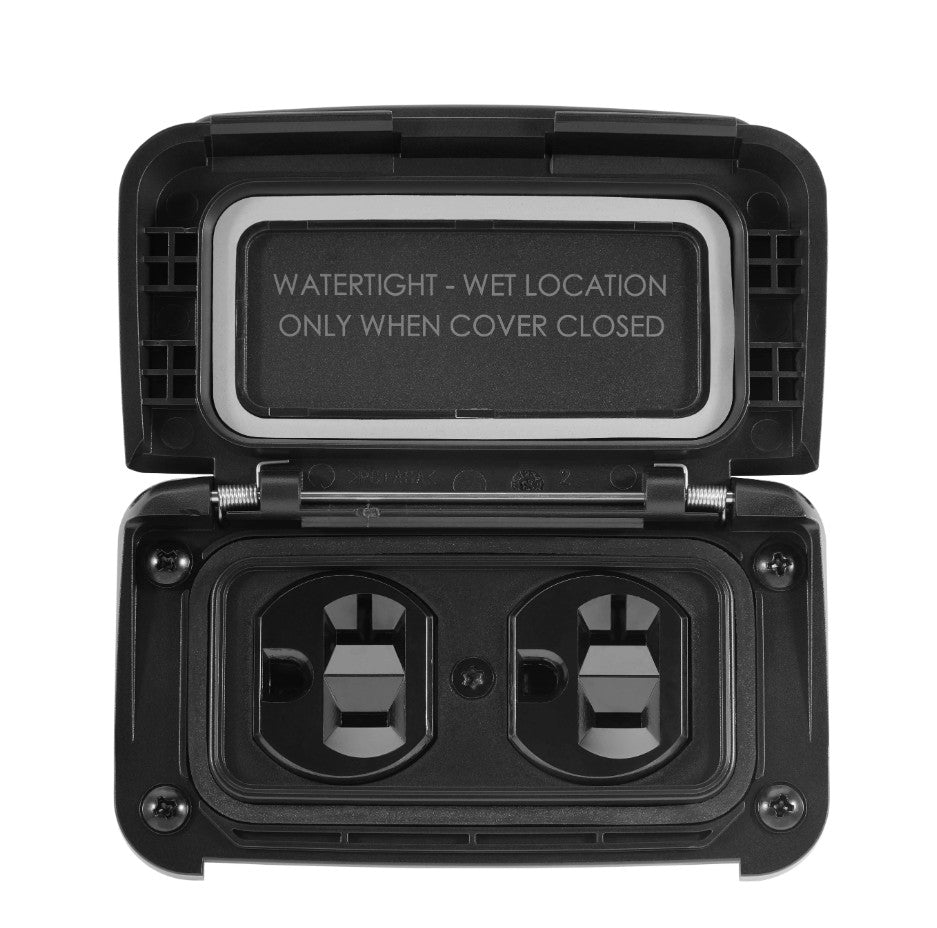 Scanstrut Receptacle, Ventura Series, Matte Black, 20 amp/125 V - SC-V-P1