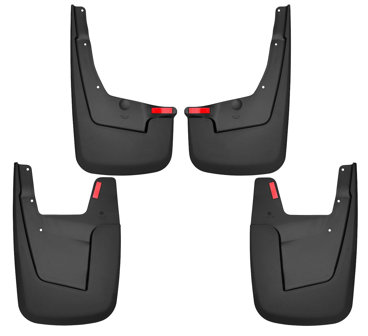 Husky Liners Mud Flap, Contoured, Black, Set Of 4 - 58146