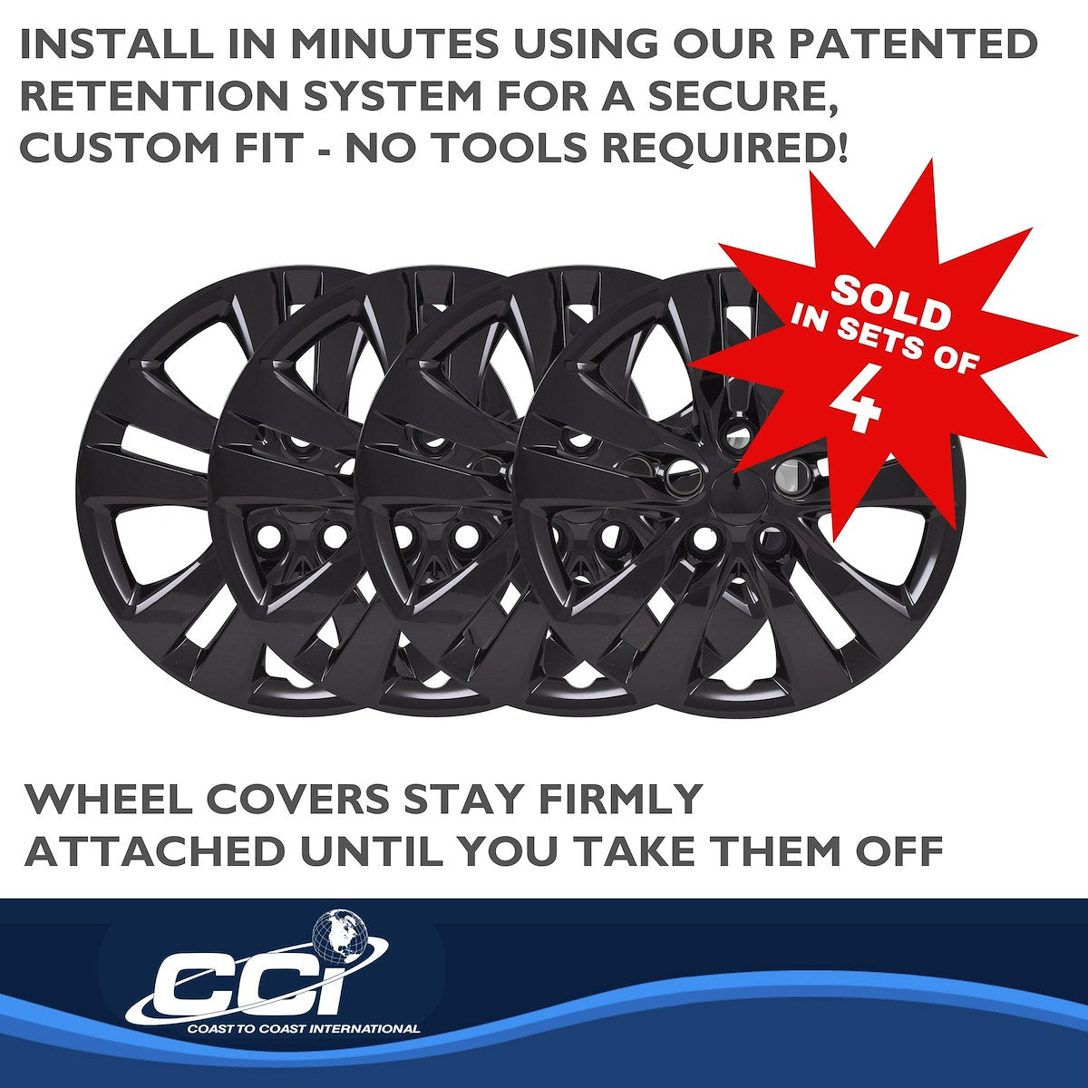 Coast2Coast Universal Wheel Covers 54816BLK product image 5