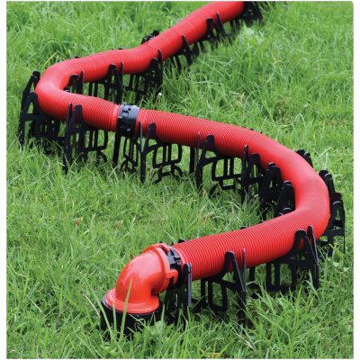 Valterra Sewer Hose Support, 15 ft Length, 4-1/2 in Sewer End Height x 7-1/4 in RV End Height, Black - S1500