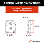Lippert Trailer Landing Gear Gear Box, Aluminum - 276602