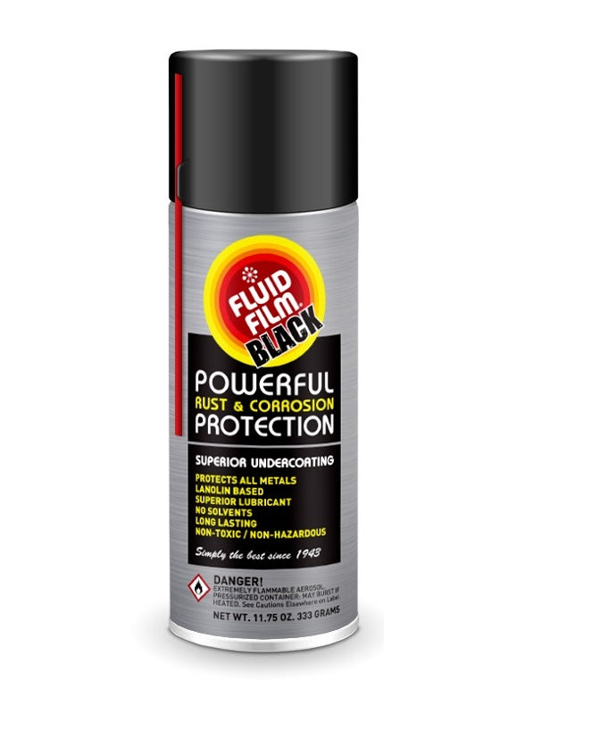Fluid Film Rust And Corrosion Inhibitor, 11.75 oz Aerosol, Sprays Black - AS11B