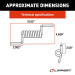 Lippert Trailer Ramp Door Spring, Black - 173067