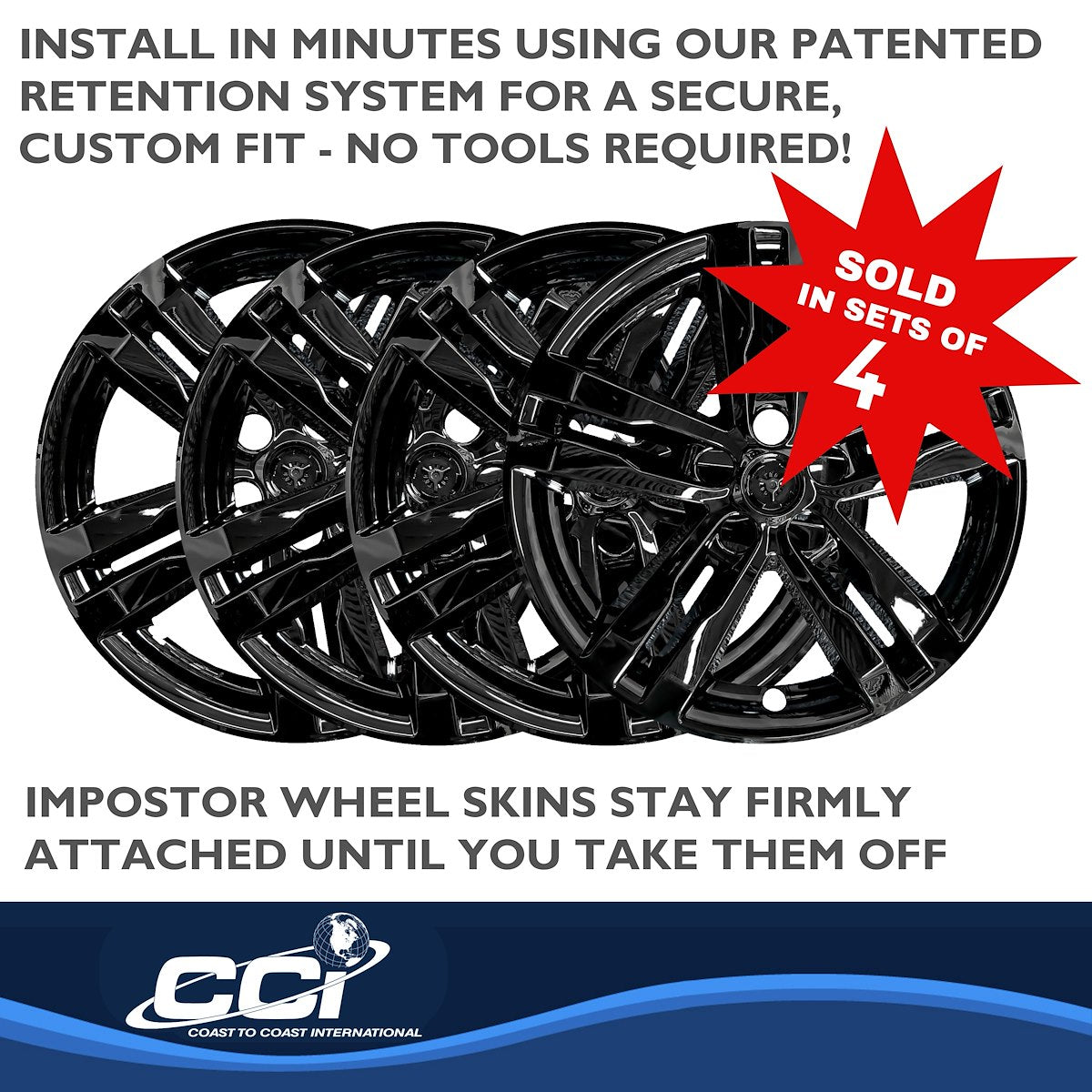 Coast2Coast Wheel Skins & Styled Wheel Covers IMP449BLK product image 4