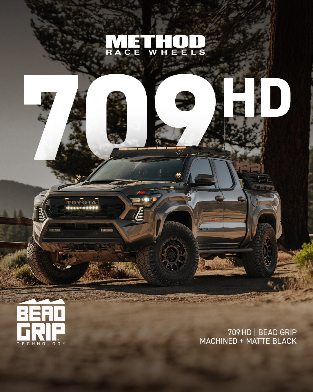 Method Race Wheels Wheel, 709HD Series, 18 in Diameter x 9 in Width, 8 x 170 Millimeter/8 x 6.69 in Bolt Pattern - MR70989087512H