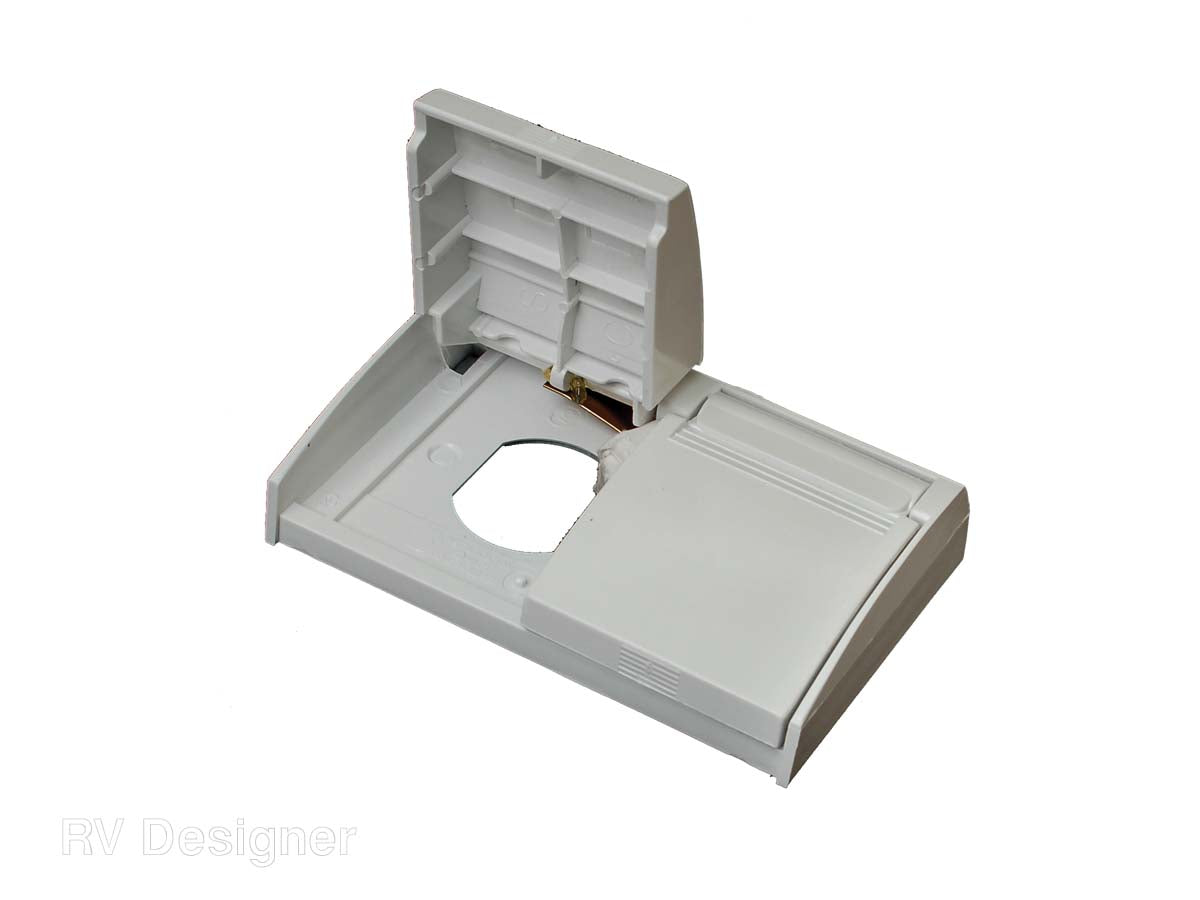 RV Designer Receptacle Cover, White - E365