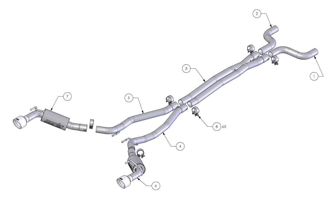 Borla Exhaust System Kit 140356 product image 2