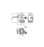 Rule Bilge Pump, 1100 gal Per Hour, 3-1/2 in Width x 4-7/16 Inch Height x 2.9 in Depth, 12 V DC - RM1100B