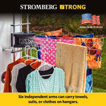Stromberg Carlson Clothes Line, 35 in Of Line Space, Chrome Plated, Supports 10 lb Per Arm And 60 lb Maximum Load - CL-35