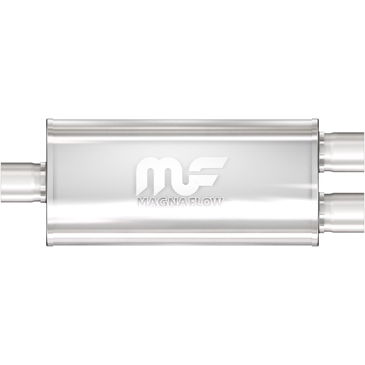 MagnaFlow Exhaust Muffler, Dual 3 in Offset Outlet, 14 in Body/20 in Overall Length - 12198