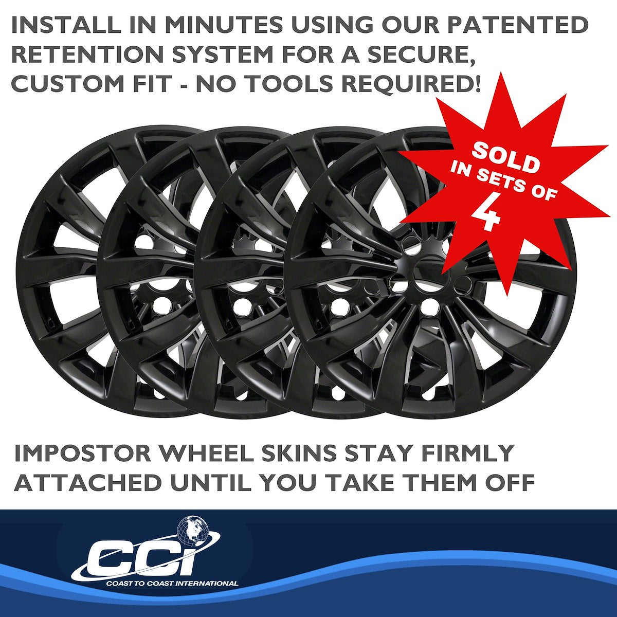 Coast2Coast Wheel Skins & Styled Wheel Covers IWCIMP381BLK product image 4