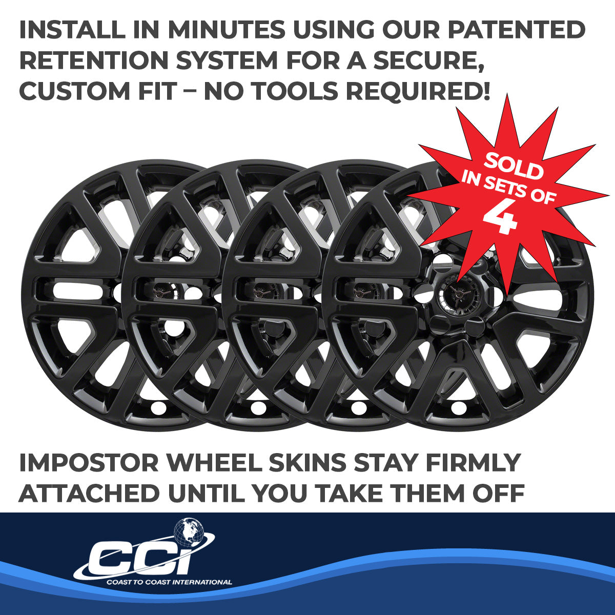 Coast2Coast Wheel Skins & Styled Wheel Covers IWCIMP427BLK product image 5