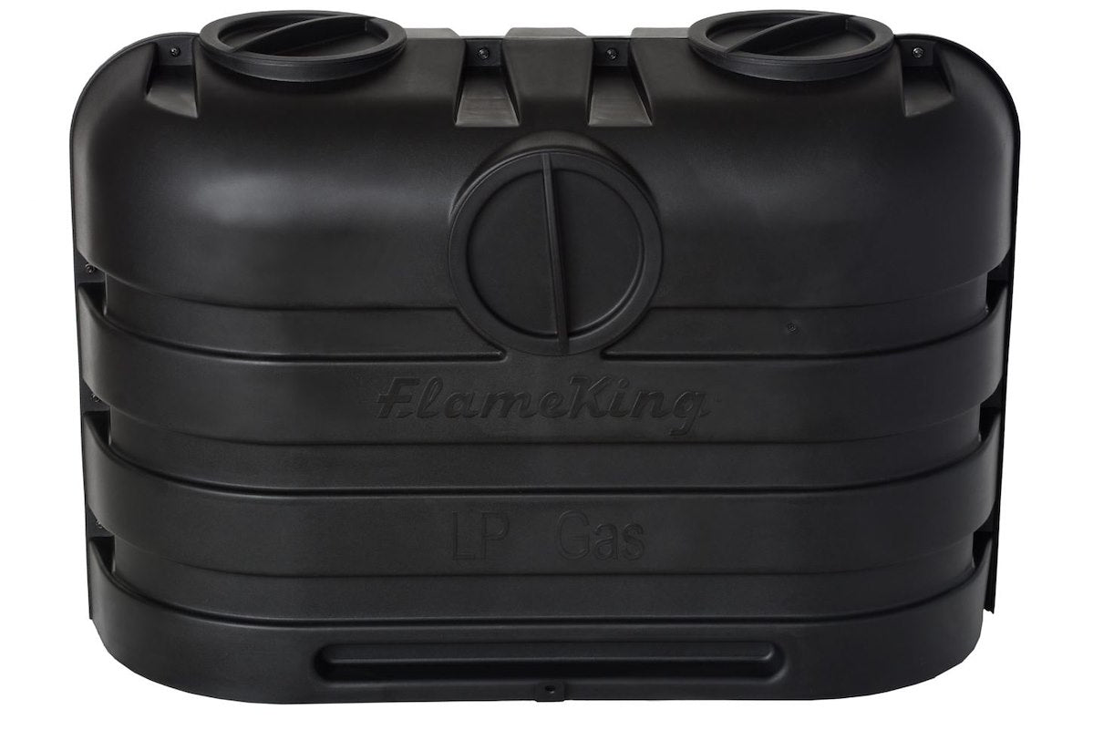 Flame King Propane Tank Cover, For Dual 20 lb Cylinder, Black, 29 in Width x 19-1/2 in Height x 14 in Depth - YSN-PCC-RV20