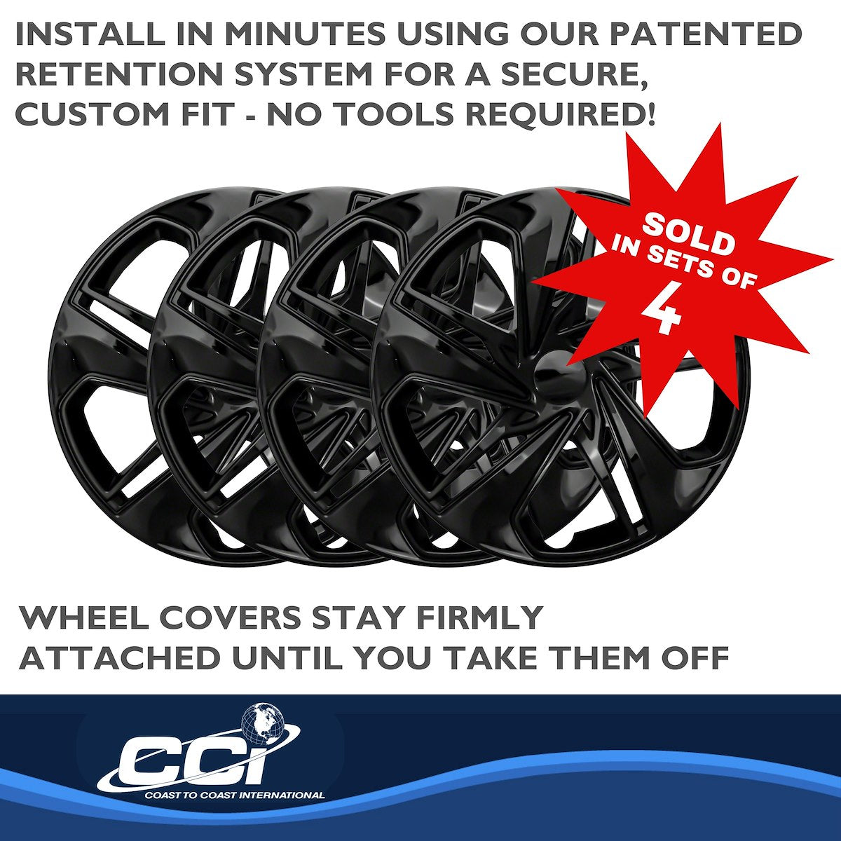 Coast2Coast Universal Wheel Covers IWC54116BLK product image 5