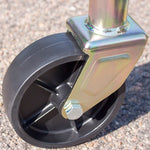 Dutton Lainson Corp Jack Wheel, 1200 lb Capacity, 6 in Diameter, With 1/2 in x 3-1/4 in Screw/1/2 in Hex Jam Lock - 6806