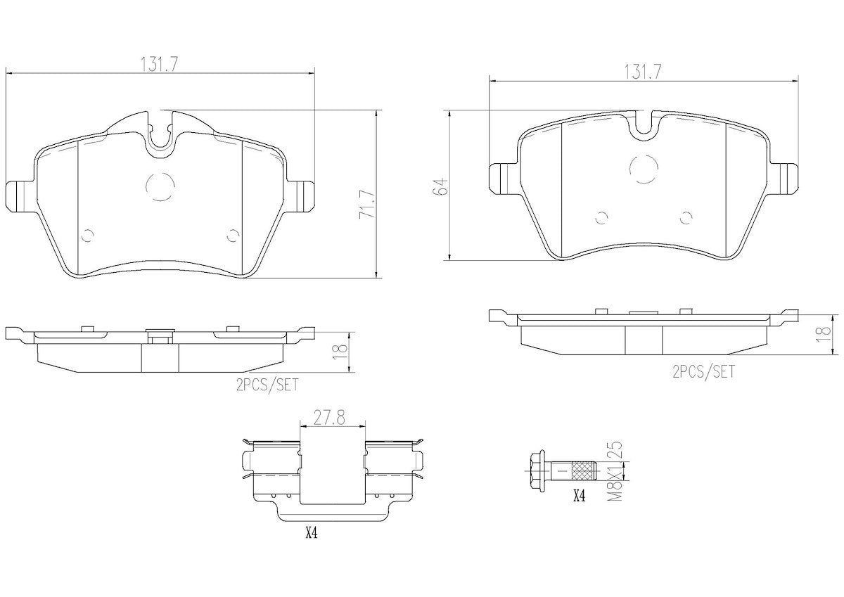 Brembo Brake Pads P06051N product image 4