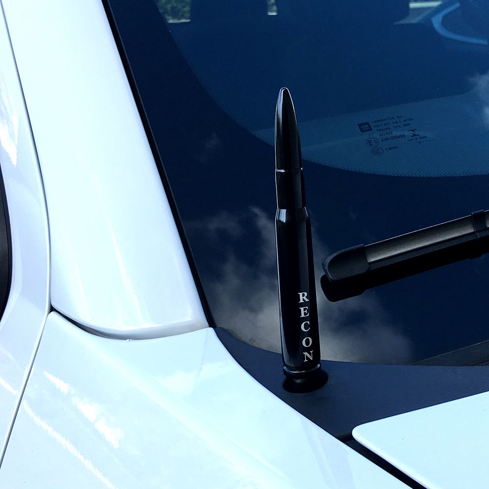 Recon Accessories Antenna Mast, 5 in Length, Black, Aluminum - 264ANT50BK