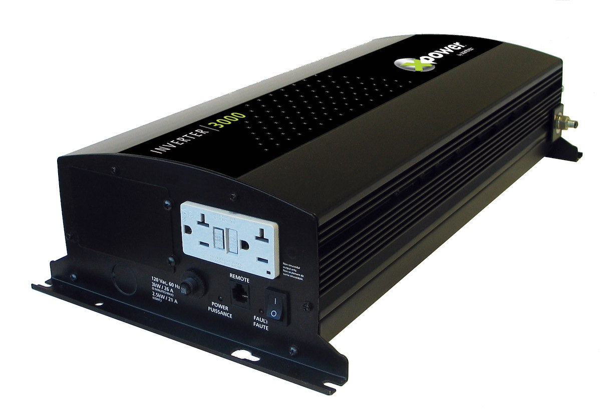Xantrex Power Inverter, Inverts 12 V DC To 115 V AC, 2500 Watts Output/5000 Watts Surge, 208.33 amp DC/20.83 amp AC - 813-3000-UL